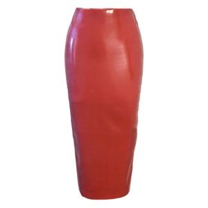 Burnt Orange Latex High Waisted Latex Sample Skirt size 4